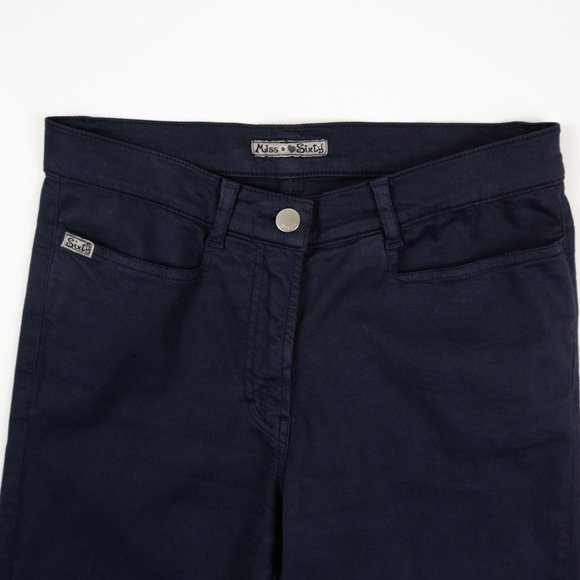 MISS SIXTY navy mid-rise crop pants size 29 - Picture 4 of 8
